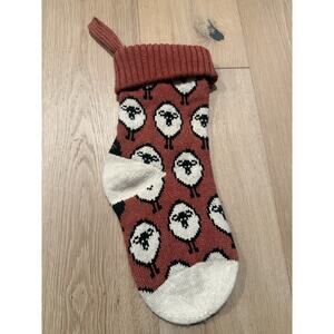Smartwool Christmas Stocking Black White Sheep Merino Wool Blend